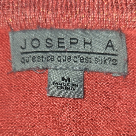 Joseph A Coral Sparkly Knit Batwing Top Y2K  Coquette Shimmering light sweater M - Picture 3 of 9